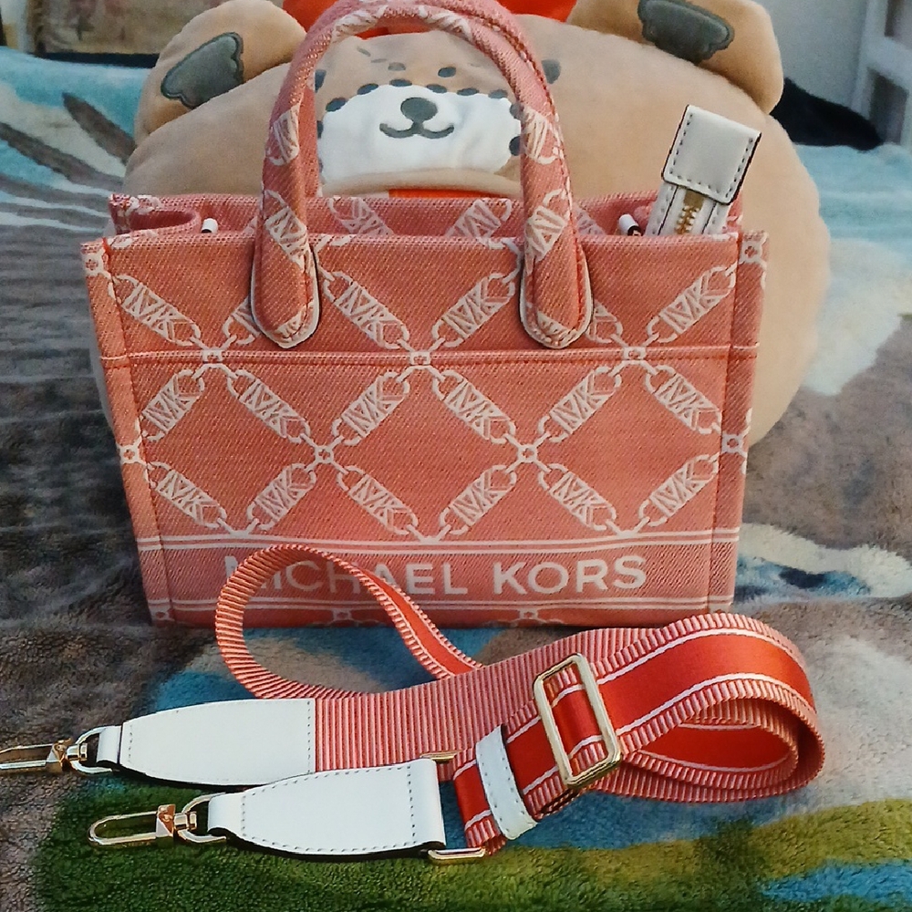 Authentic Michael Kors Pink Handbag with Strap